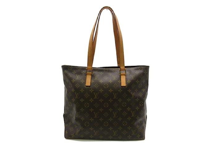 Louis Vuitton Monograma Cabas Mezzo Zip Tote Bag M51151 Marrom Lona  ref.1189253