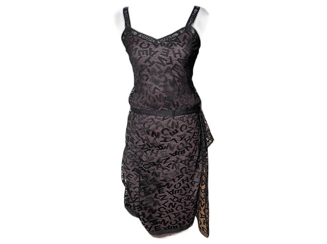 Completo Gonna e Top Chanel Pizzo Nero Monogramma