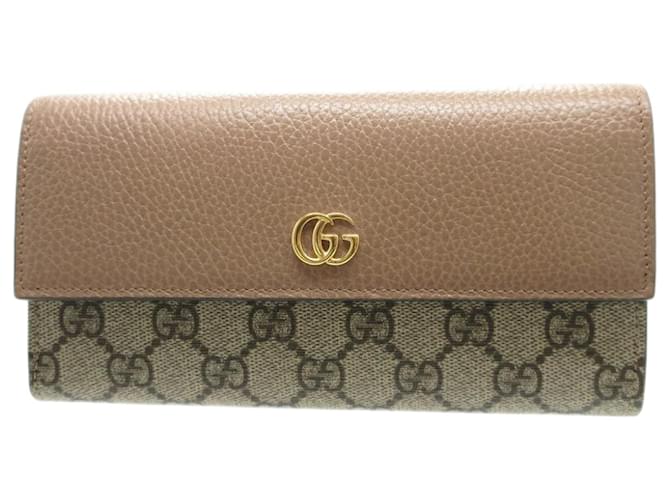Gucci GG Marmont Bege Couro  ref.1189374