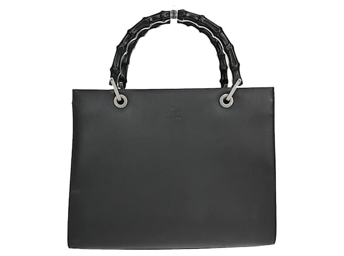 Gucci Bamboo Black Leather  ref.1189406