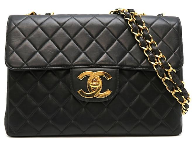 Chanel Matelass� Black Leather  ref.1189515