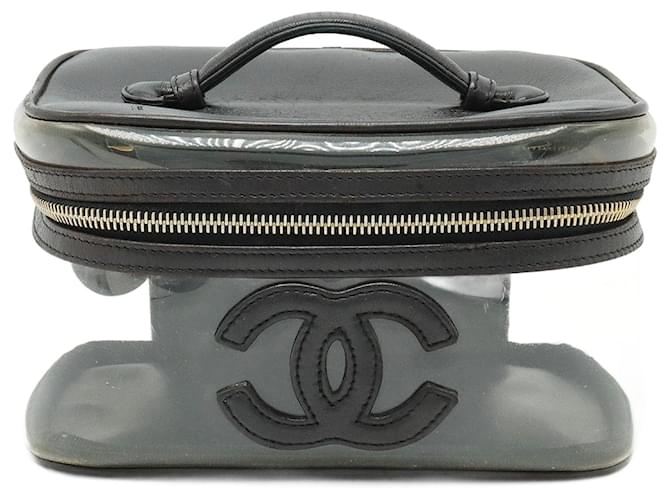 Chanel Vanity Black Leather  ref.1189535