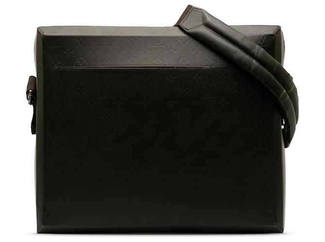 Louis Vuitton Marron Monogram Glace Steve Cuir Veau façon poulain Marron foncé  ref.1189611