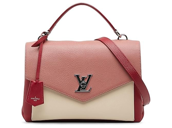Twist Louis Vuitton Pink MyLockMe Handle Bag Red Leather Pony-style calfskin  ref.1189621