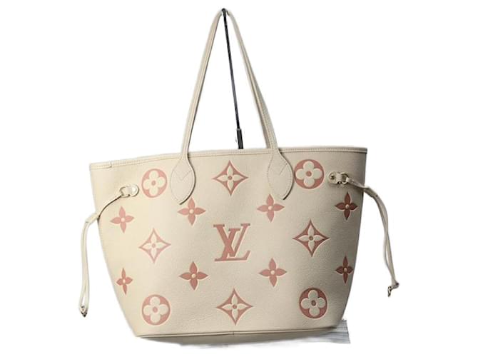 Louis Vuitton Cream Neverfull monogram Empreinte leather MM tote bag  ref.1189715
