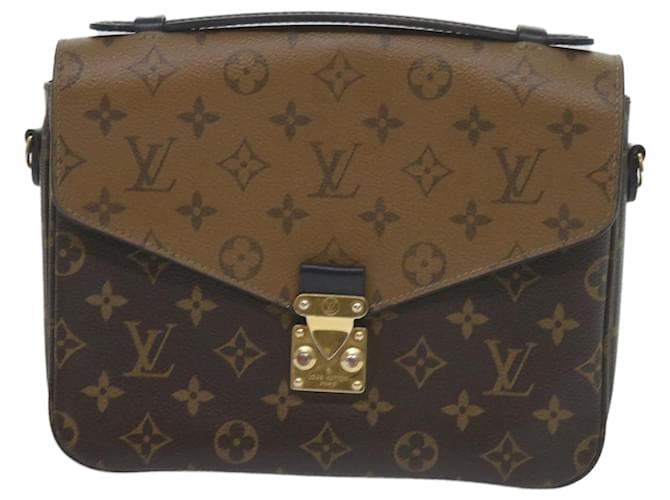 Louis Vuitton Pochette Metis Marrom Lona  ref.1189840