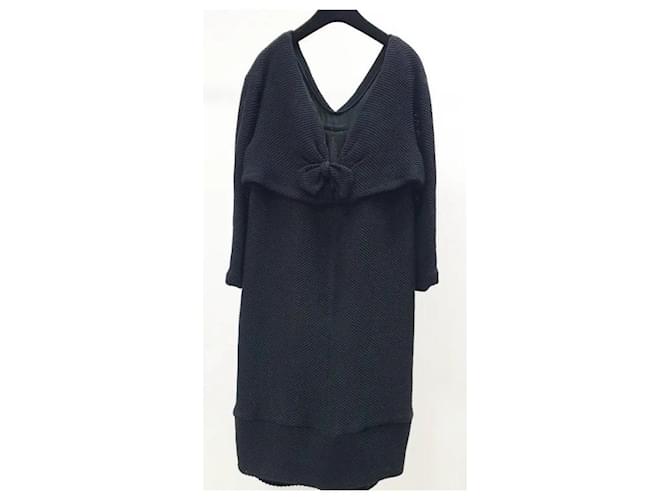 Chanel 2013 Knit Bow Dress Black Cotton  ref.1189862