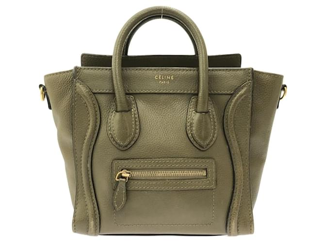 Céline Luggage Khaki Leather  ref.1189962