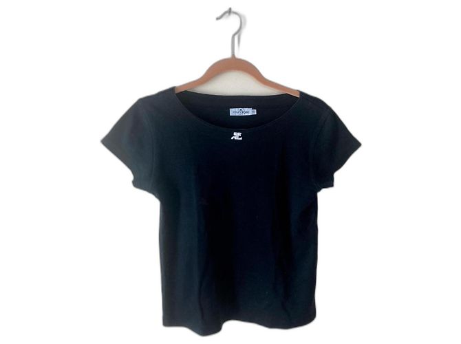 Courreges camiseta con logo Courrèges Negro