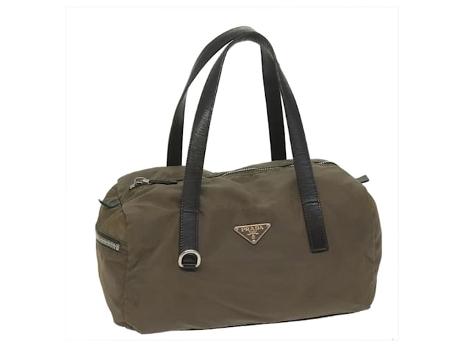 PRADA Hand Bag Nylon Brown Auth 61410  ref.1190160