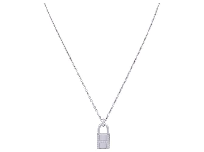 Hermès “Kelly Cadenas” necklace white gold, diamants. Diamond  ref.1190194