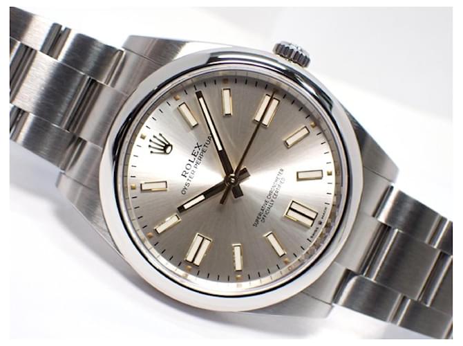 Rolex Oyster Perpetual 41 silver 124300 Mens Silvery Steel  ref.1190201