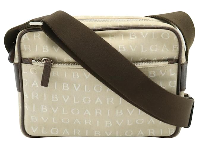 Logomania Bulgari Beige Tela  ref.1190386