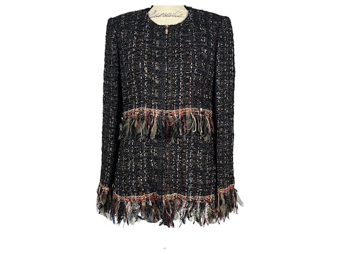 Chanel 11K$ New Paris / Cosmopolite Ribbon Tweed Jacket Multiple colors  ref.1190406