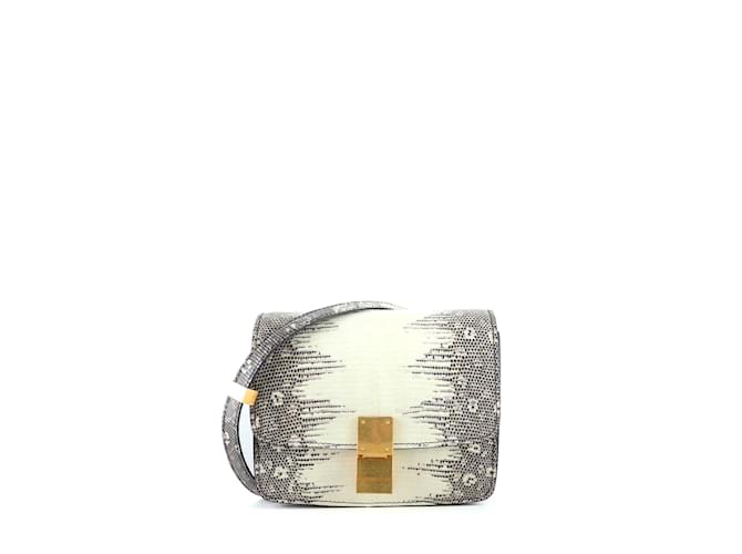 Classic Box Céline CELINE  Handbags T.  Exotic leathers Beige  ref.1190525