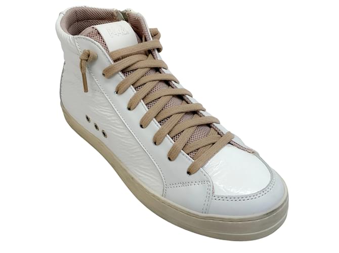 Autre Marque P448 Medusa Kate Hi Top Sneakers White Leather  ref.1190550