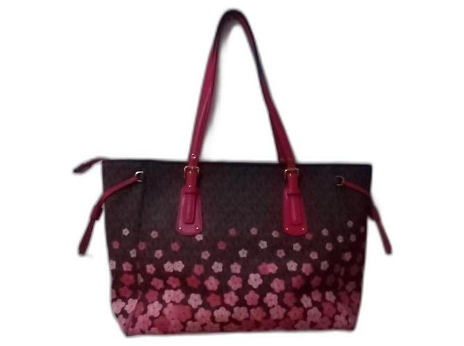 Bolso Shopper Michael Kors Monogram Rosa y Piel