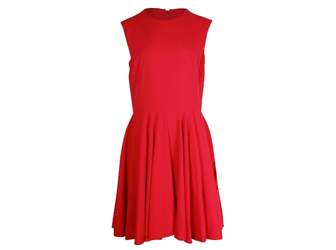 Alexander McQueen Mini Dress in Red Acetate Cellulose fibre  ref.1190663