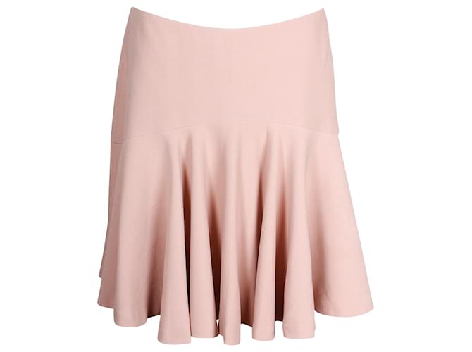 Alexander McQueen Crepe Ruffle Mini Skirt in Pastel Pink Acetate Cellulose fibre  ref.1190683