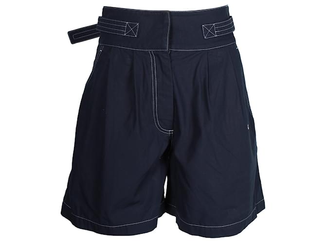 Shorts casual con cinturón Loewe en algodón azul marino  ref.1190689