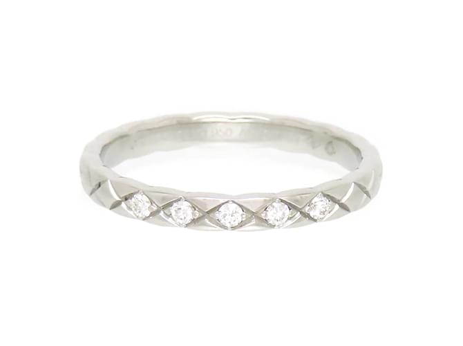 Chanel CC Crush Wedding Ring  J11355 Silvery Metal Platinum  ref.1190707