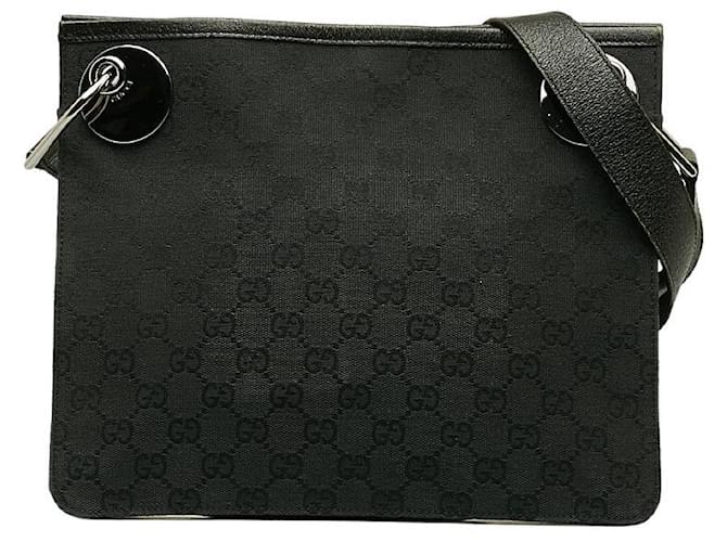 Gucci GG Canvas Eclipse Crossbody Bag 120841 Black Cloth  ref.1190765