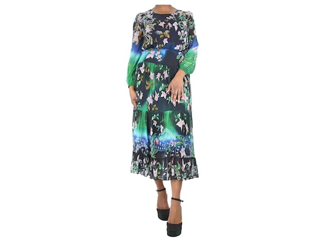 Autre Marque Multicoloured Isabel printed dress - size UK 12 Multiple colors Silk  ref.1190804