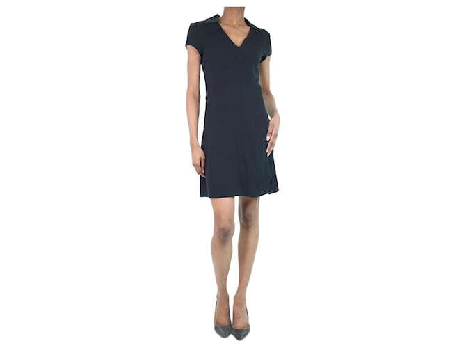 Theory Black short sleeve mini dress - size UK 4 Acetate  ref.1190807
