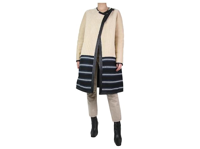 Chloé Beige sheepskin coat - size UK 10 Acrylic  ref.1190831