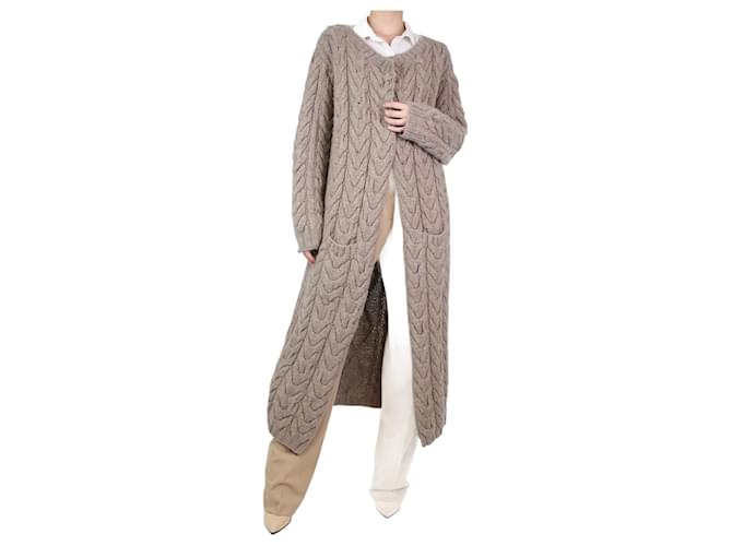 Joseph Cardigã de alpaca marrom tricotado - tamanho M  ref.1190836