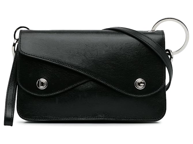Dolce & Gabbana Sac bandoulière en cuir noir Veau façon poulain  ref.1190874