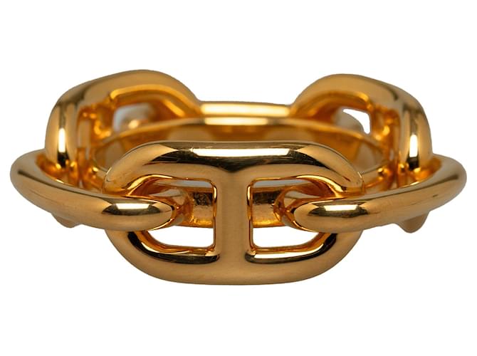 Ring Hermès Bague Foulard Régate Or Métal Plaqué or Doré  ref.1190893