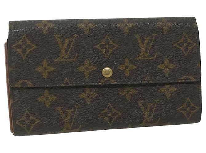 LOUIS VUITTON Monogram Pochette Porte Monnaie Credit Wallet M61725 Ep d'authentification2781 Toile Monogramme  ref.1190977