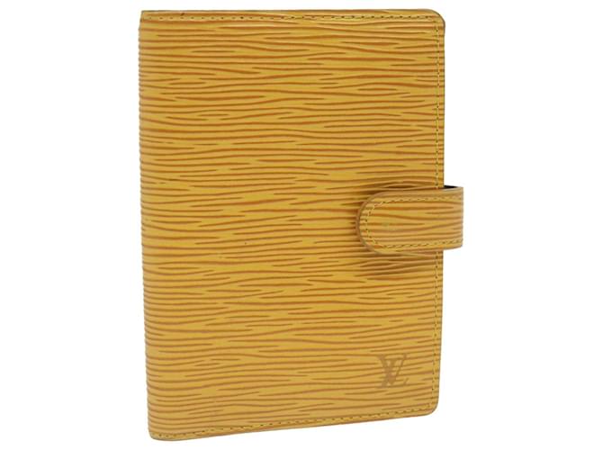LOUIS VUITTON Epi Agenda PM Day Planner Cover Yellow R20059 LV Auth yk9894 Leather  ref.1191019