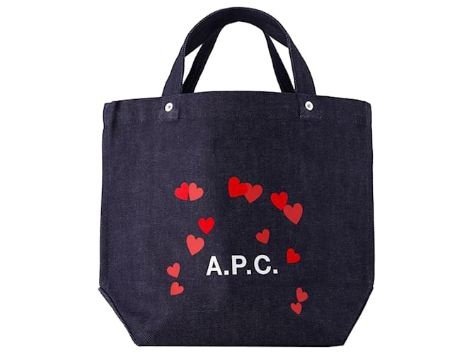 Apc Bolso Shopper Thais Mini Blondie - A.PAG.do. - Algodón - Azul  ref.1191082