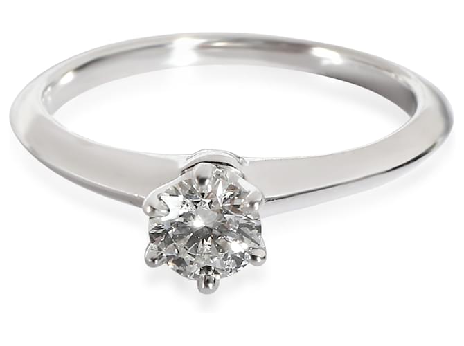 TIFFANY & CO. Anel de noivado de diamante em platina G VS1 0.34 ctw Prata Metálico Metal  ref.1191091