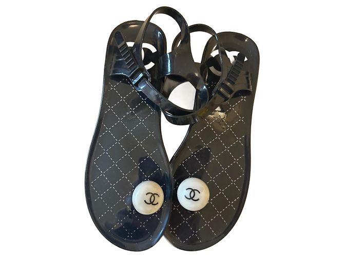 Chanel Infradito Nere Taglia 36 Nero
