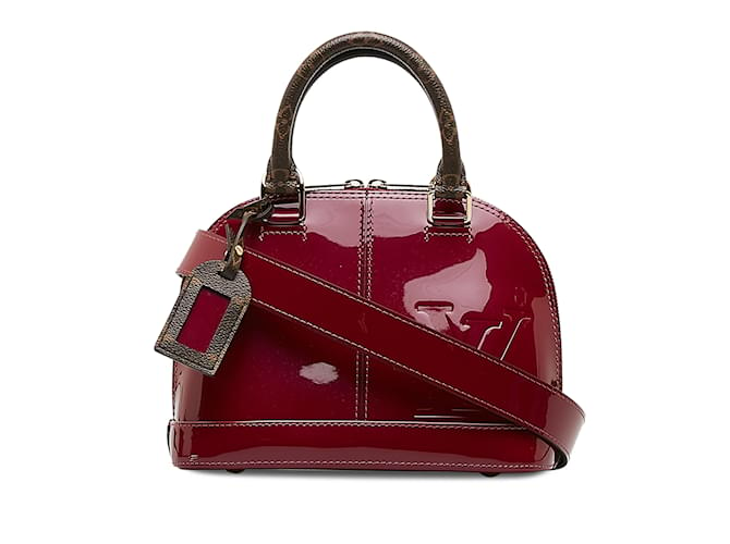 Bolso satchel rojo Louis Vuitton Vernis Miroir Alma BB Roja Cuero  ref.1191416