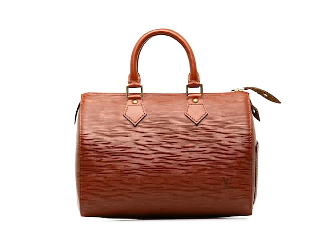 Brown Louis Vuitton Epi Speedy 25 Boston Bag Leather  ref.1191423