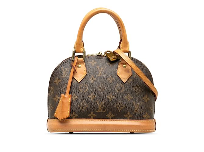 Bolso satchel Alma BB marrón con monograma de Louis Vuitton Castaño Cuero  ref.1191443