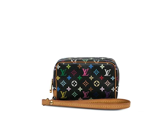 Schwarze Louis Vuitton-Monogramm-Mehrfarben-Trousse-Wapity-Tasche Leder  ref.1191516