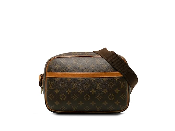 Brown Louis Vuitton Monogram Reporter PM Crossbody Bag Leather  ref.1191535
