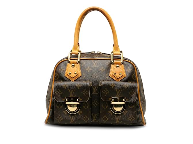 Brown Louis Vuitton Monogram Manhattan PM Handbag Leather  ref.1191538