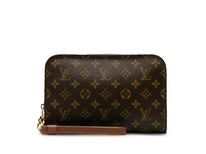 Brown Louis Vuitton Monogram Orsay Clutch Bag Leather  ref.1191542