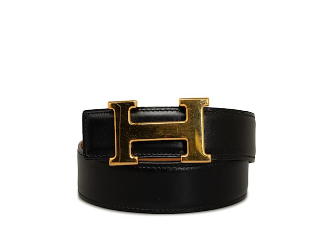 Hermès Black Hermes Constance Reversible Belt Leather  ref.1191571