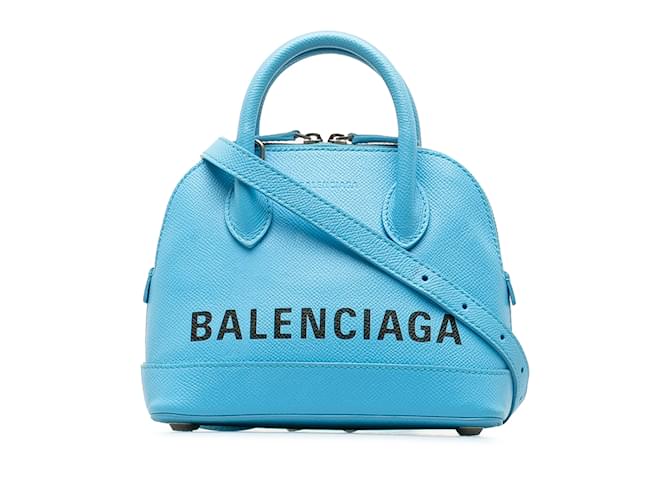 Blue Balenciaga XXS Ville Satchel Leather  ref.1191616