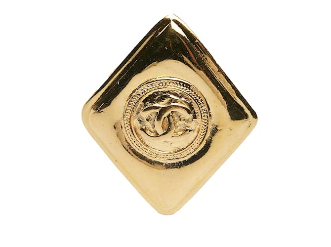 Goldene Chanel CC-Brosche Metall  ref.1191791