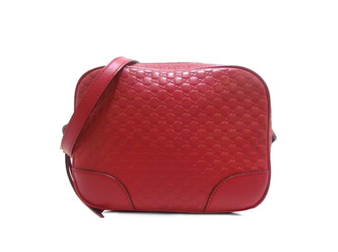 Red Gucci Microguccissima Bree Crossbody Bag Leather  ref.1191859