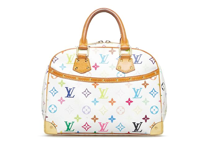 Weiße Trouville-Handtasche mit mehrfarbigem Louis Vuitton-Monogramm Leder  ref.1191864