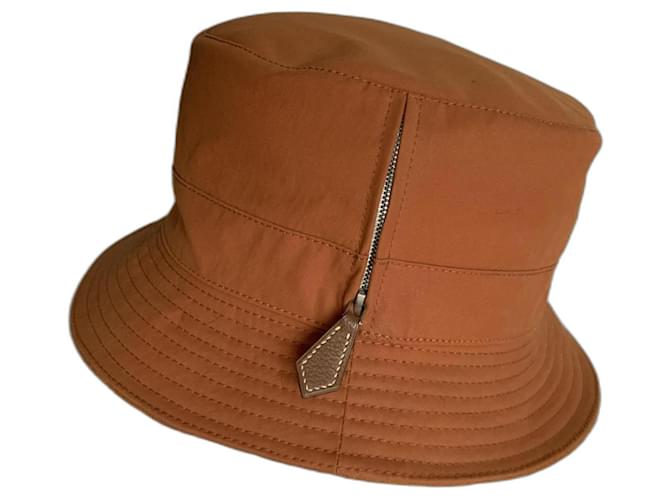 Hermès Hats Leather Cotton  ref.1191886